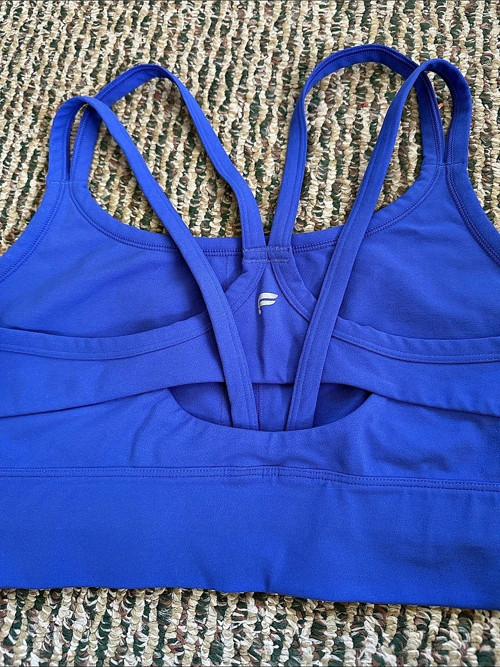 Fabletics Blue Sports Bra with Strappy Racerback - Picture 3 of 3